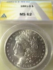 1881-O MORGAN SILVER DOLLAR MS62 ANACS "MIRROR FINISH"