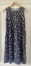 Cassie Byrnes X Uniqlo Womens Navy Blue & White Sleeveless T-Shirt Dress M UK 12