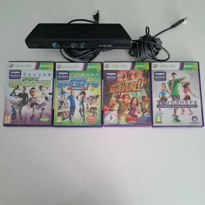 Lot kinect avec 4 jeux  fonctionnel - Photo 1/4