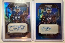 2023 Panini Draft Picks Derrick Deese Lot /149 Blue Prizm Color Match / Hyper RC