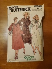 Butterick Vintage 70s Pattern 6249 Misses Loose Pullover Dress 14-16-18 CC