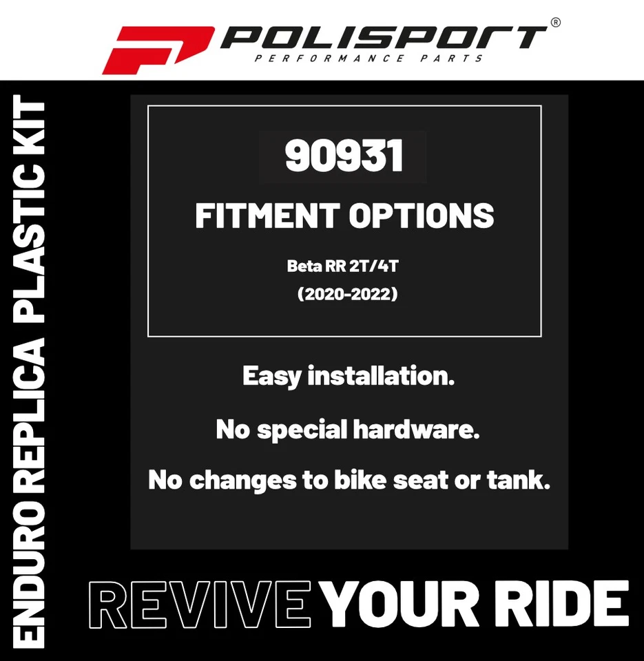 Kit de Enduro de Plástico Polisport MX para Beta RR 2T/4T (2020-22) Motocross, Gris Nardo Foto 3 de 4