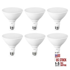 PAR38 LED Flood Light Bulbs Outdoor, 3000K Warm Glow, 13W, 6 Pack Soft White