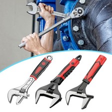 Adjustable Wrench Repair Tool Strong Clamping Wide Jaw Opening Plumbing Wrench