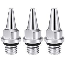 ANCIRS 3pcs 0.2mm 0.3mm 0.5mm Airbrush Nozzles, Stainless Steel NozzlesTips...