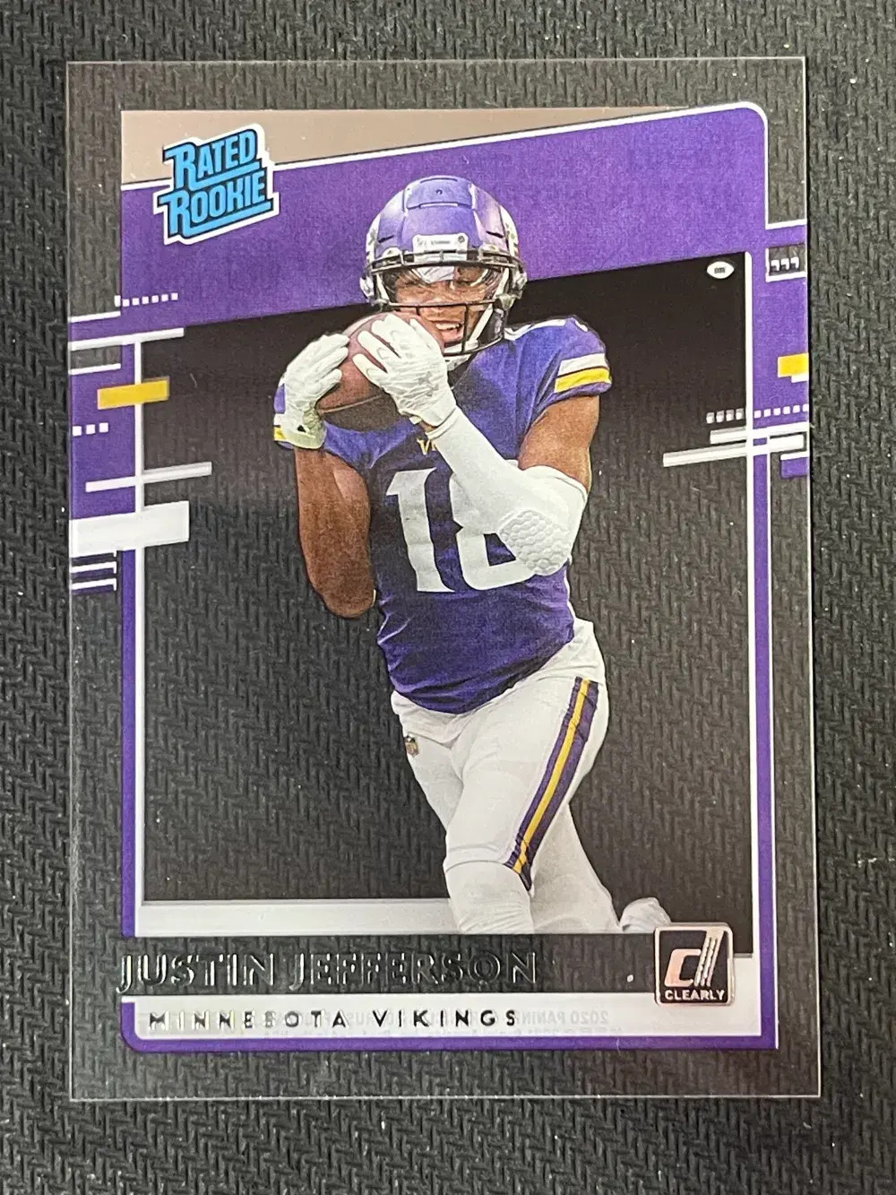 2020 Chronicles Justin Jefferson Clearly Donruss Rated Rookie RC #RR-JUJ Vikings