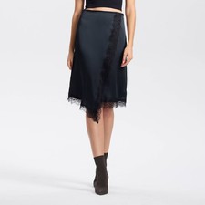 Women Split Lace Trim A-Line Skirt - A New Day