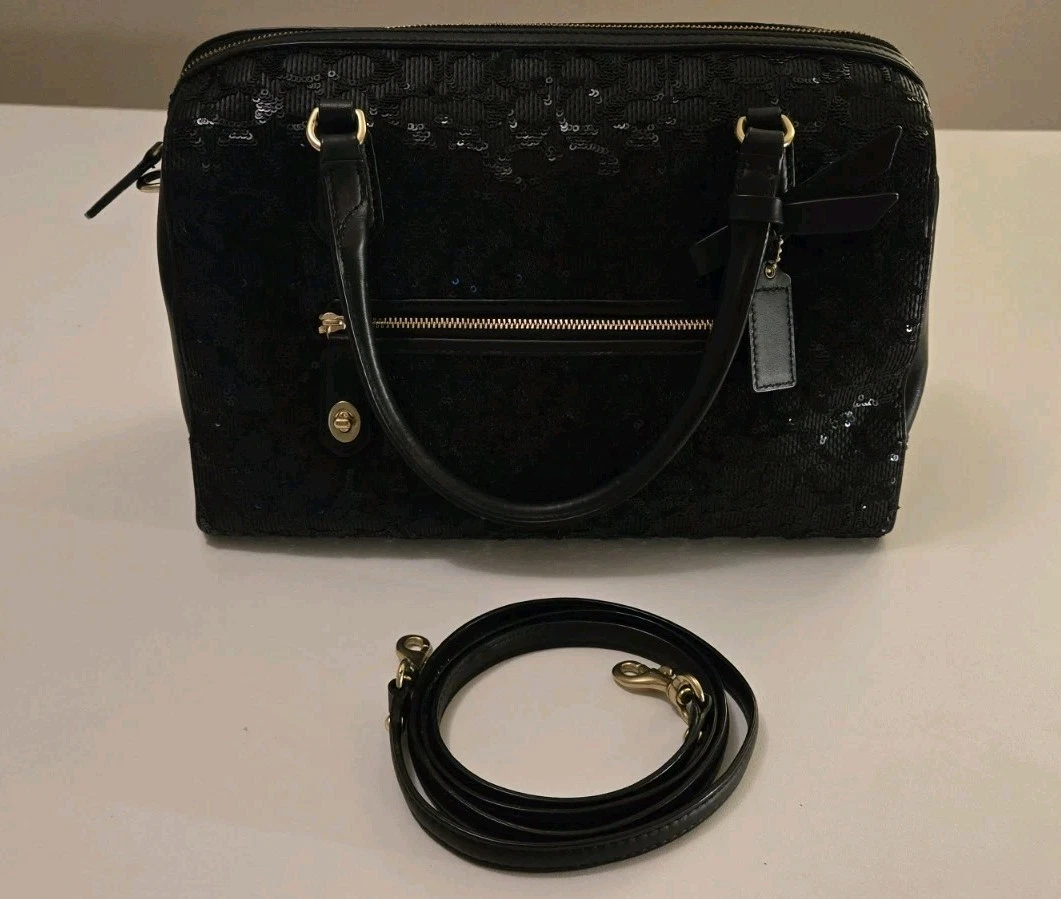 Coach Poppy Satchel/Top Handle Bag Black Bags & Handbags for Women
