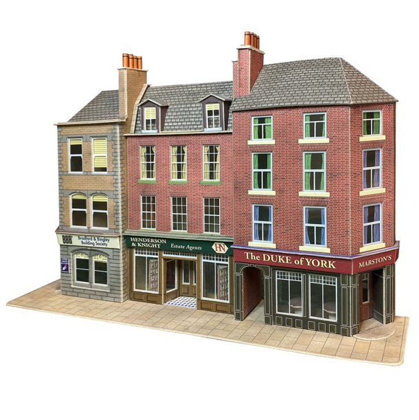 Metcalfe PO205 Low Relief Pub & Shops OO Gauge Card Kit