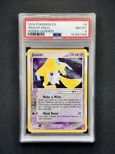 Jirachi 2004 Pokemon EX Hidden Legends Holo #8 PSA 8