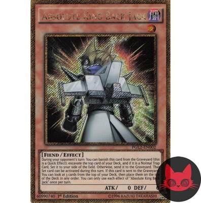 Yugioh Absoluter King Back Jack PGL2-DE002 Gold Secret Rare 1. Auflage LP