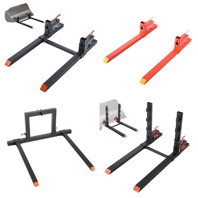 Uimoso 2000/4000 lbs Clamp on Pallet Forks for Tractors 43''/60'' bucket forks