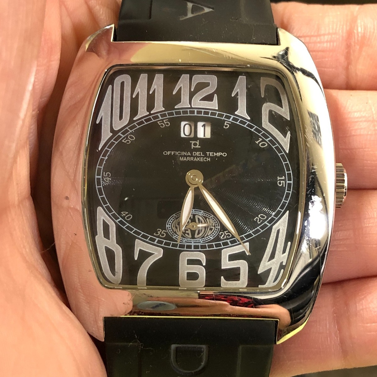 メンズ OFFICINA DEL TEMPO クオーツクロノグラフ時計（新品・未使用品）