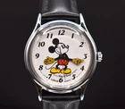 Vintage Seiko Lorus Disney Mickey Mouse Watch 90s Leather V515-6000 Japan