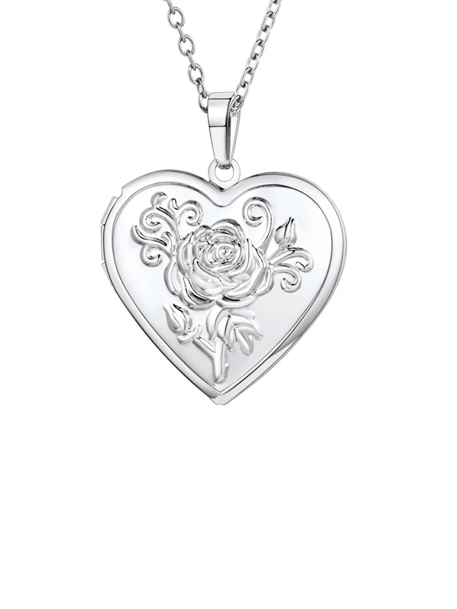 Collana Acciaio con Fotoincisione Medaglietta Rettangolare – L'Angolo
