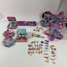 Vintage Polly Pocket Bluebird Huge Lot Playsets Figures Dolls Accessories 1990s