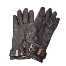 GIVENCHY - Dark Brown Leather Women's Gloves