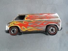 1974 Hot Wheels Super Van Redline Chrome With Yellow And Orange Flames Very Nice