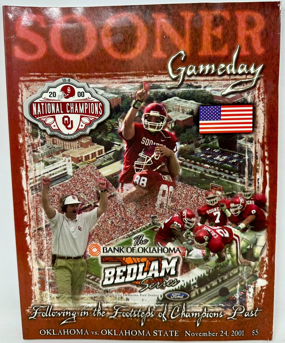 2001 Oklahoma Sooners vs Oklahoma State Cowboys Football Game Program OU OSU