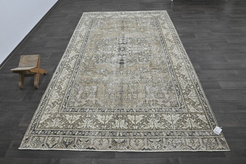 Oushak Turkish Vintage Rug 6x10 Kilim Rug Anatolian Handmade Boho Decor BROWN