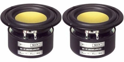 HIVI 3" Woofer Speakers MidRange Shielded Driver 8 ohm Three inch Stereo Pair NEW (2)