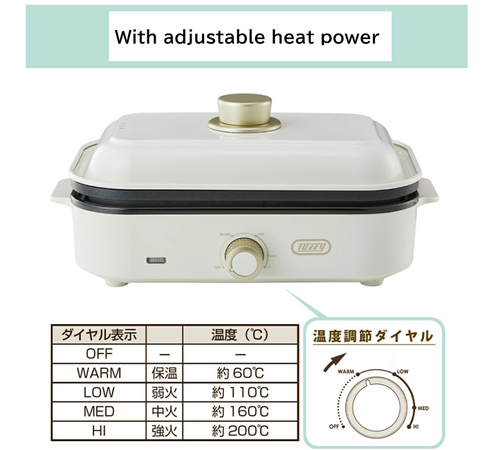 Toffy HAPPY COLLECTION K-HHP1 Hot Plate Takoyaki Plate Set AC100V From JAPAN - Picture 10 of 21