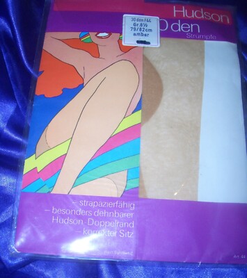 Echte Vintage Nylonstrümpfe Nylons Gr. 8,5 amber 79/82 cm Perlonstrümpfe OVP