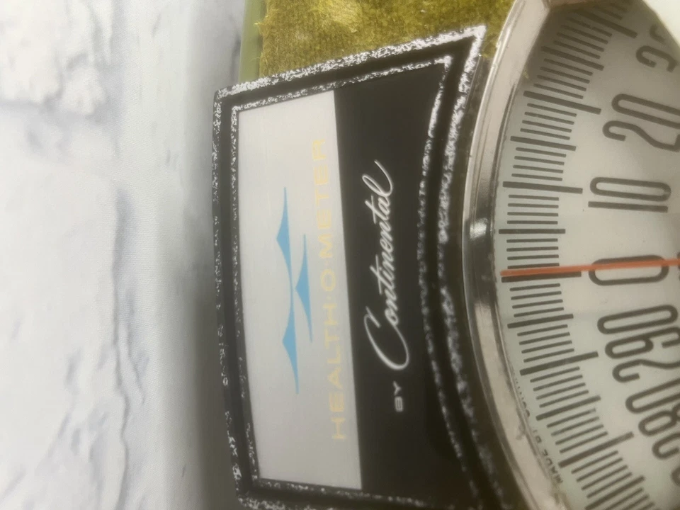 Rare Vintage 1950s Health-O-Meter Continental Yellow Bathroom Scale MidCentury - Image 3 of 4