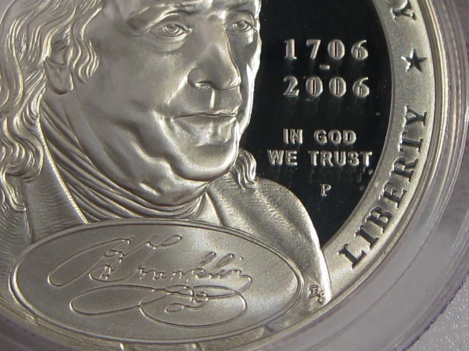 Deep Cameo Proof 2006-P Franklin Silver US Commem Dollar PCGS PR69 DCAM. #18 - Image 3 of 4