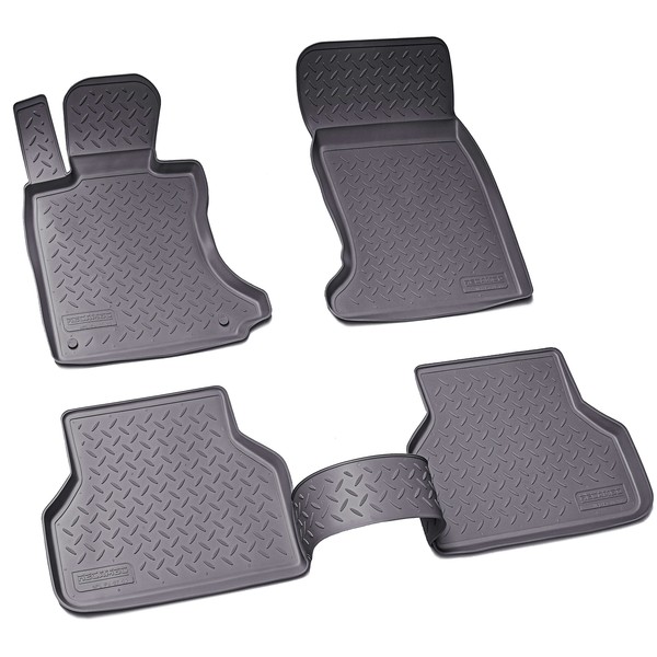 Gummi Fussmatten Passend FüR BMW 5Er E60 E61 Limo Touring | 2003-2010 Passgenau-image
