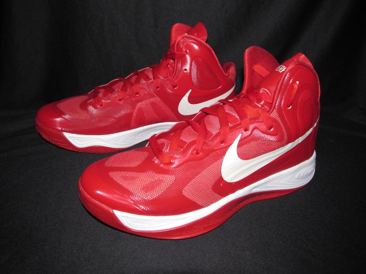 NIKE HYPERFUSE バスケットシューズ レッド Nike Hyperfuse 526019-600 Red Mid Top Basketball Sneakers Shoes