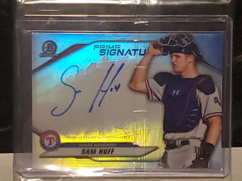 SAM HUFF 34/50 AUTOGRAPH ROOKIE 2020 Bowman Chrome Prime Chrome Signatures