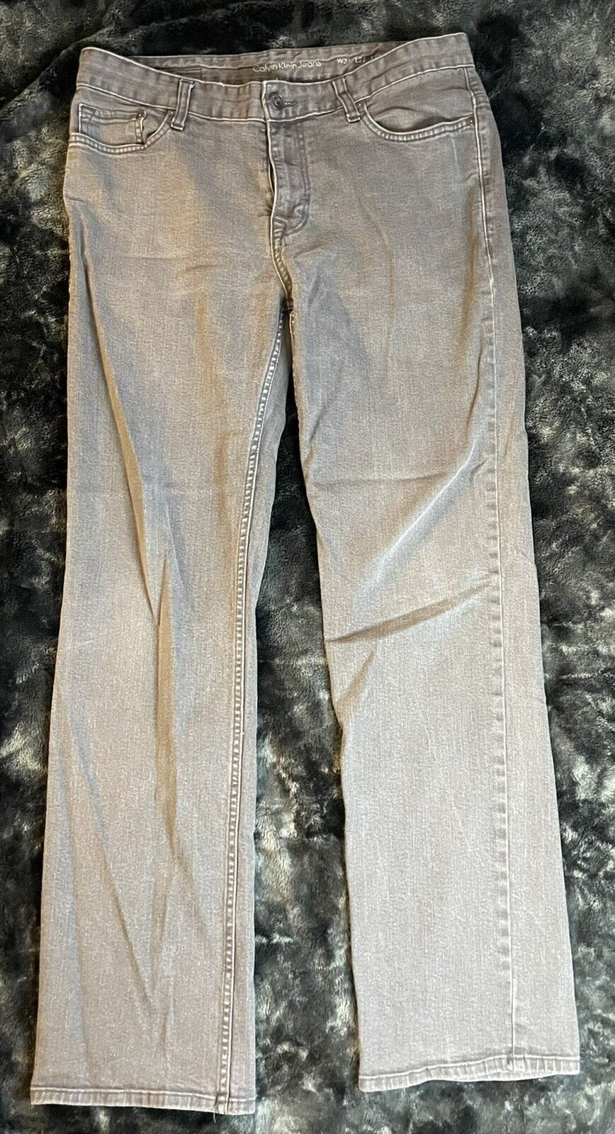 Calvin Klein Straight Leg Mens Jeans Gray SIZE W 34 L 32