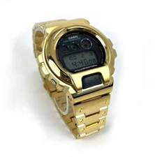 Casio  G-Shock DW6900 Mod Full Custom Metal Case and Bracelet Gold 6900
