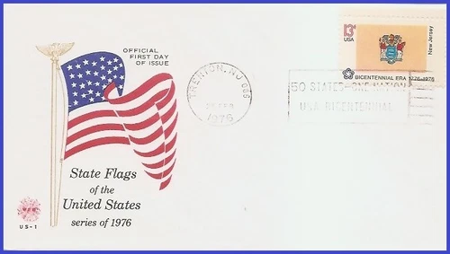 USA3 #1635 U/A UNKNOWN FDC   New Jersey State Flag
