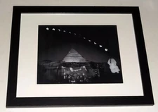 Framed Grateful Dead 1978 Egypt Pyramids with Moon Eclipse Time Lapse 13" by 16"