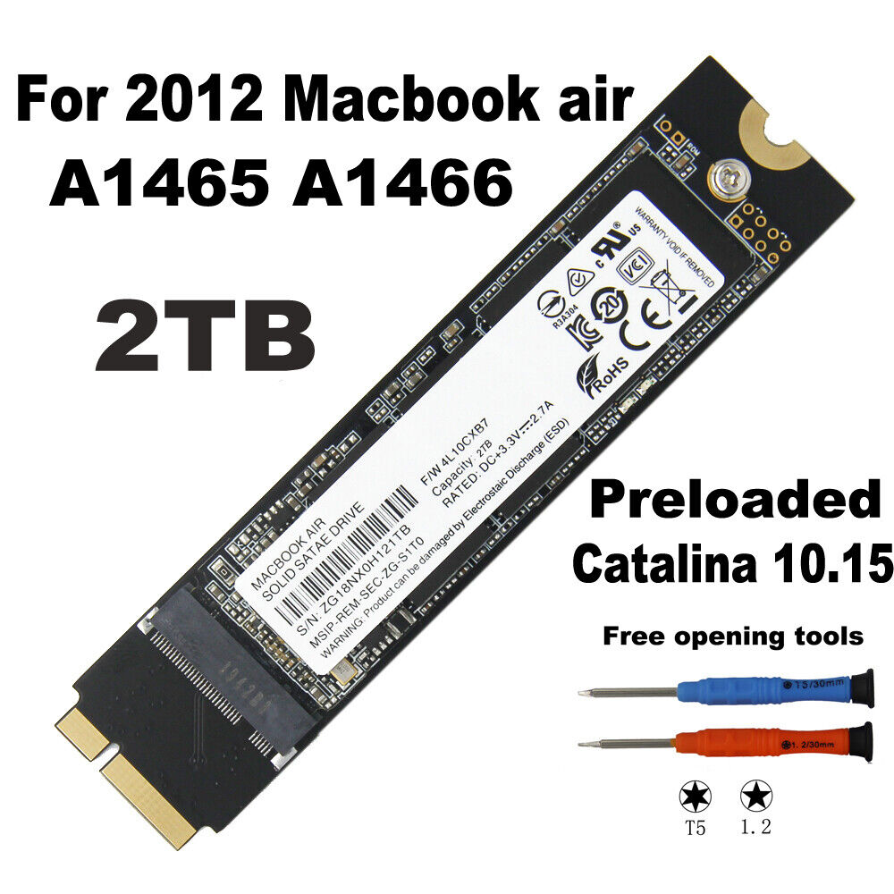 NEW 2TB SSD For Apple 2012 MacBook AIR A1465 A1466 MD231 MD232