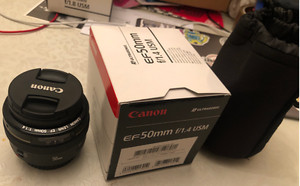 Canon 50mm f1.4 lens prime portrait lens at great price