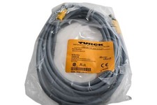 NEW Turck RKS 4.5T-5-RSS 4.5T Cordset, M12 Female to M12 Male Straight, 5m, 4A 2