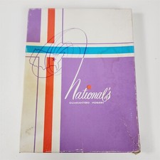 1 Pair Vintage Nationals Stockings Nylons Size B 9.5-10 Neutral Beige - In Box