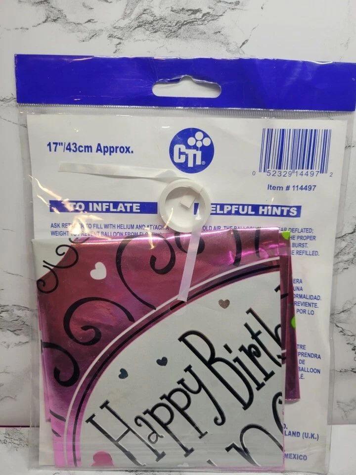 CTI Industries Round Shaped Happy Birthday Princess Foil 17" Balloon New Sealed - Image 2 of 2