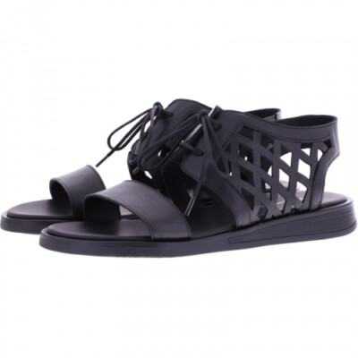 Le Bohémien / Modell: S600 / Farbe: Schwarz Leder / Made in Italy / Damen Sandal
