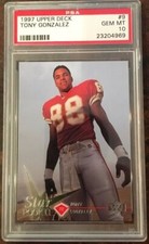 1997 Upper Deck Tony Gonzalez #9 Rookie RC PSA 10 Chiefs HOF