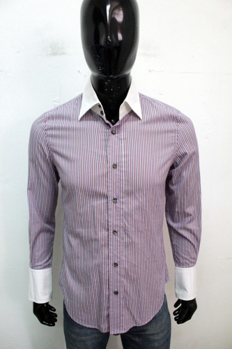 Dsquared2 Men's Shirts Size 46 Long Sleeve Chemise Shirt Cotton Man Logo - Picture 7 of 13