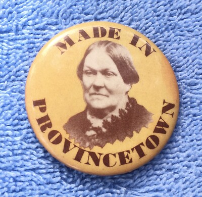Vintage Made In Provincetown  Mrs Grundy s Pinback Button 1 11/16  Massachusetts