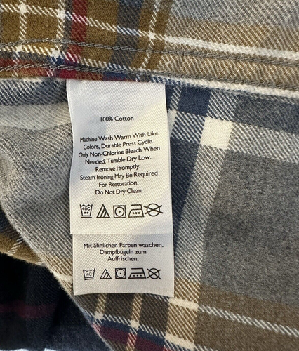 EDDIE BAUER Shirt Men's Large Plaid Classic Fit Buttons Long Sleeve 100% Cotton - Picture 15 of 15