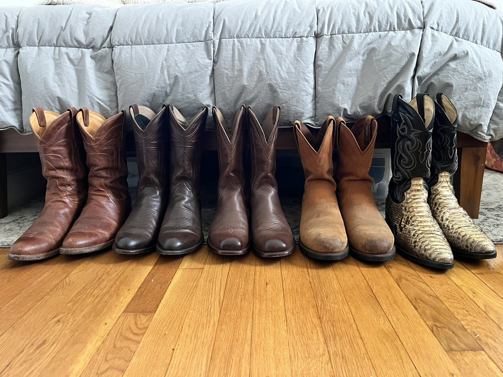 Tecovas THE CARTWRIGHT Goat Cowboy Boot Men Sz 12 D In SCOTCH Sole