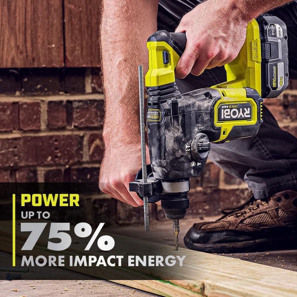 RYOBI Rotary Hammer Drill 18V Cordless Keyless Chuck Variable Speed
