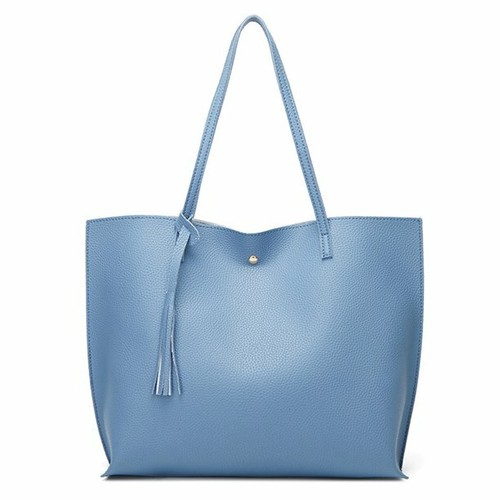 Women PU Leather Tote Tassels Shoulder Bag Ladies Fashion Satchel Messenger Bag - Picture 34 of 37
