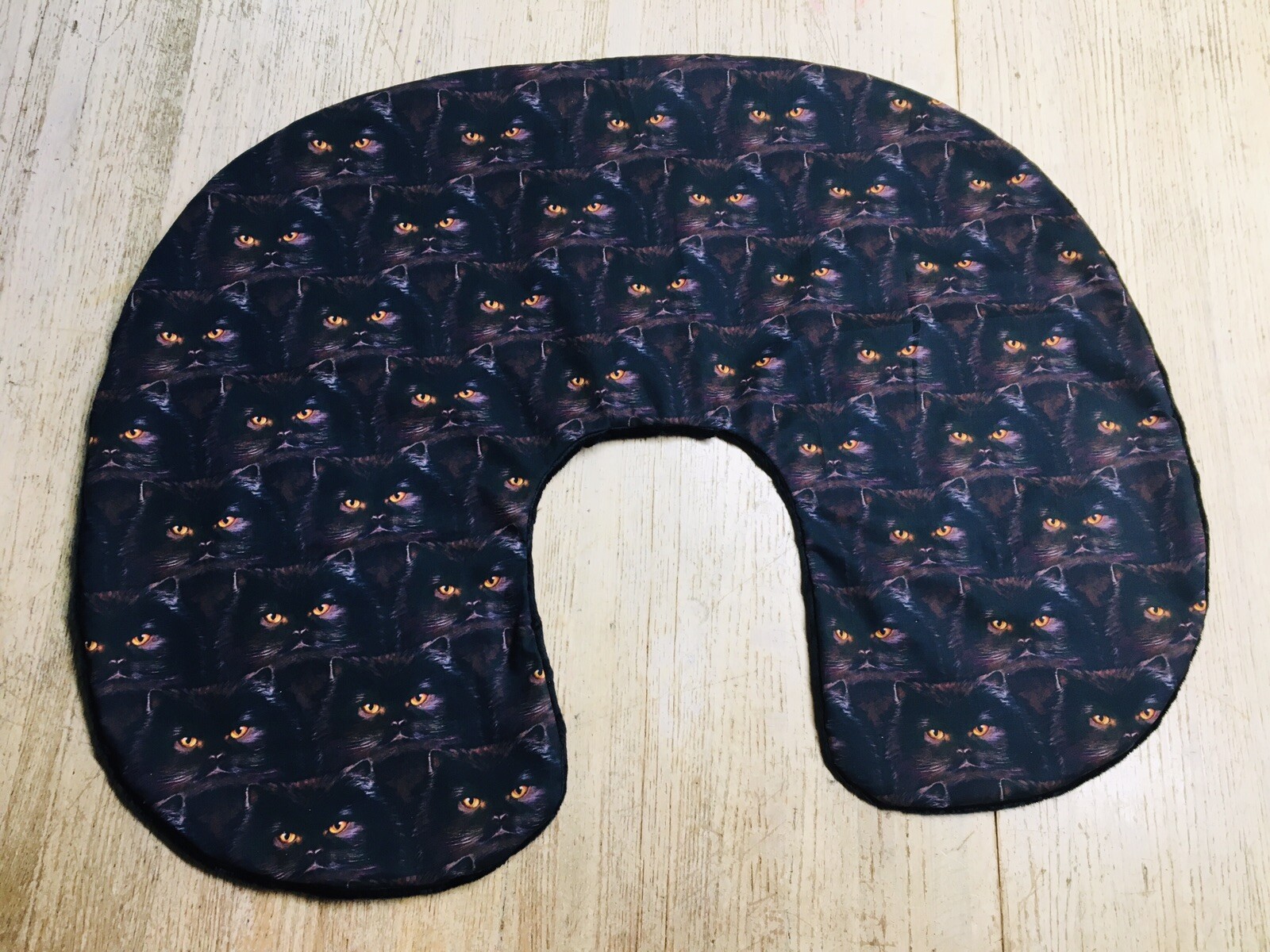 Nursing Pillow Cover Black Cat Spooky Little Ghoul Witch Monster-image